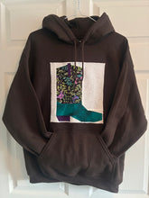 Load image into Gallery viewer, Cowgirl Boot Quilted Hoodie - Nightshade (M)
