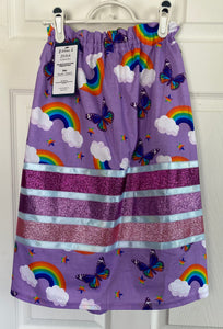 Ribbon Skirt - Purple Rainbows YS